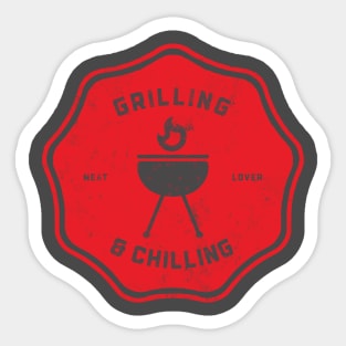 Grilling and chilling Sticker